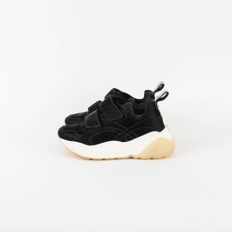 Stella McCartney Black Patent Eclypse Velcro Trainer