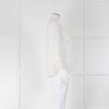 Zimmermann Cream Ruffle And Lace Trim Whitewave Pintuck Blouse
