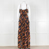 Paige Black Floral Chiffon Halter Neck Tiered Maxi Dress