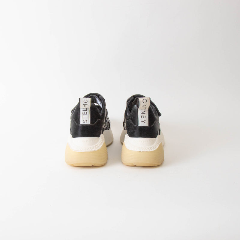 Stella McCartney Black Patent Eclypse Velcro Trainer