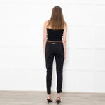 Louis Vuitton Black Brown Elasticated Monogram Waist Leggings