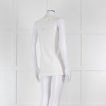 Strenesse Cream Silk Front Cotton Tank Top