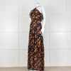 Paige Black Floral Chiffon Halter Neck Tiered Maxi Dress