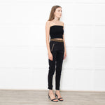 Louis Vuitton Black Brown Elasticated Monogram Waist Leggings