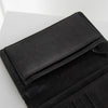 Chanel Black Silver Studs Calfskin Leather Wallet