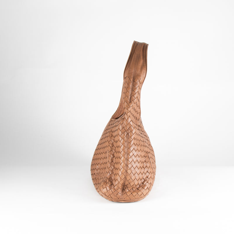 Bottega Veneta Tan Intrecciato Weave Ball Hobo Bag