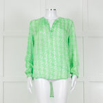 Primrose Park Green And White Floral Print Long Sleeve Top