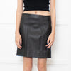 Joseph Black Stretchy Leather Mini Skirt