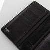 Chanel Black Silver Studs Calfskin Leather Wallet