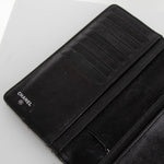 Chanel Black Silver Studs Calfskin Leather Wallet