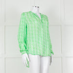 Primrose Park Green And White Floral Print Long Sleeve Top