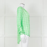 Primrose Park Green And White Floral Print Long Sleeve Top