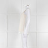 Strenesse Cream Silk Front Cotton Tank Top