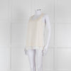 Strenesse Cream Silk Front Cotton Tank Top