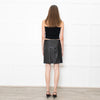 Joseph Black Stretchy Leather Mini Skirt