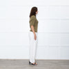 Ba&sh Olive Green Wool Short Sleeve Jumper