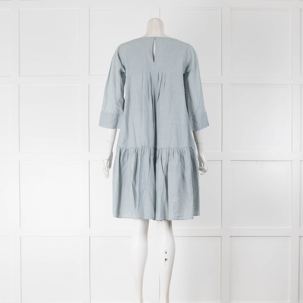 Weekend Max Mara Blue Linen Peplum Dress