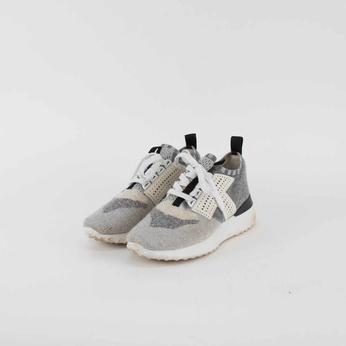 Tod's Grey Knit Trainers