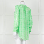 Primrose Park Green And White Floral Print Long Sleeve Top