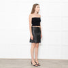 Joseph Black Stretchy Leather Mini Skirt