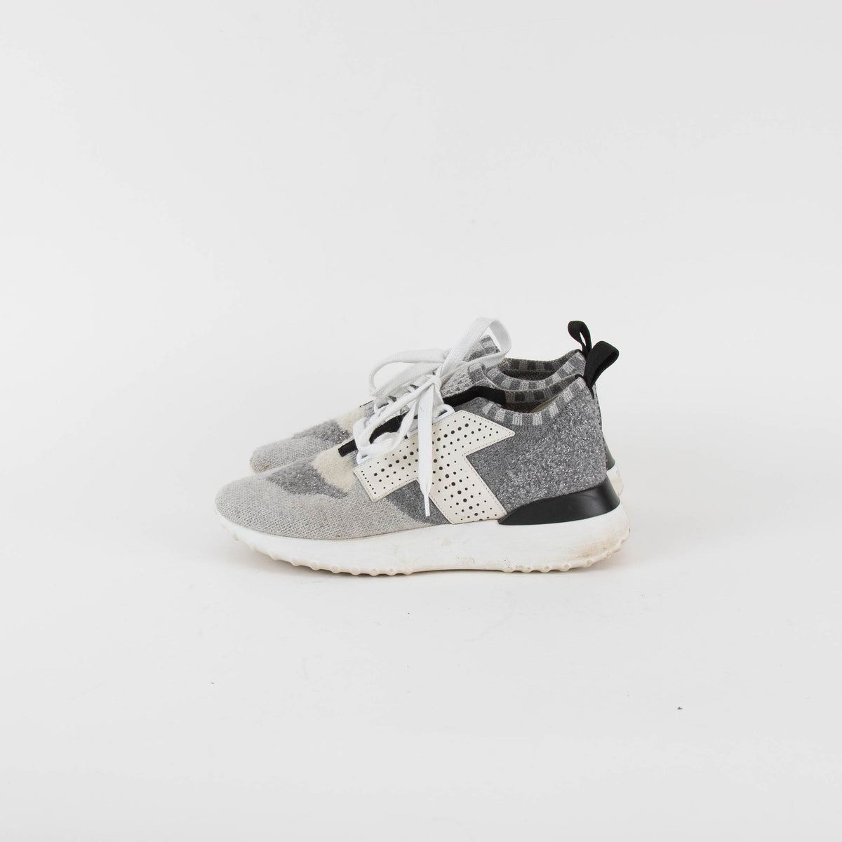 Tod's Grey Knit Trainers