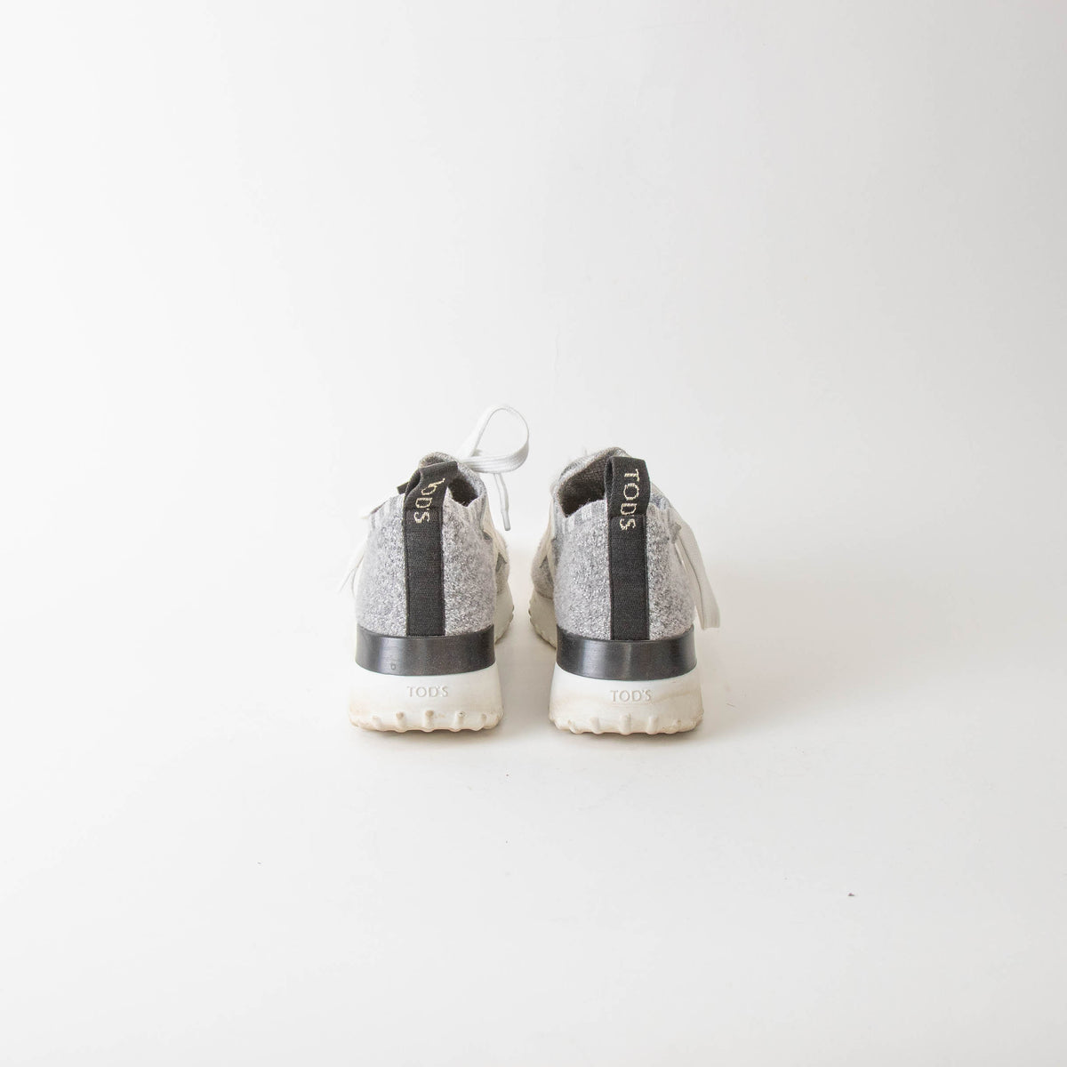 Tod's Grey Knit Trainers