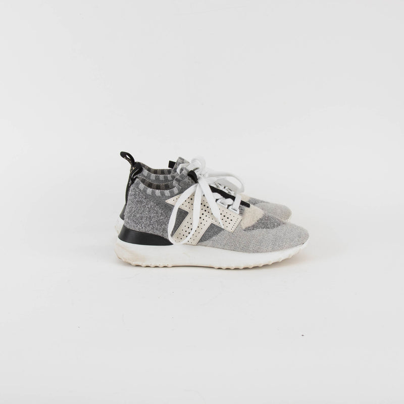 Tod's Grey Knit Trainers