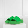 Ganni Green Platform Slides