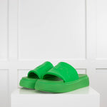 Ganni Green Platform Slides