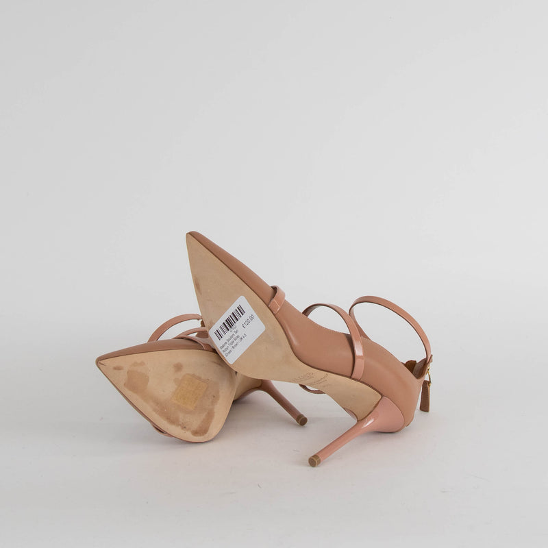 Malone Souliers Tan Robyn Triple Strap Shoes