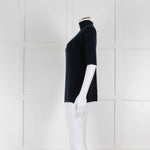 Fedeli Blue Turtleneck Cashmere Short Sleeve T Shirt