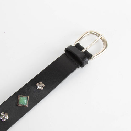 Isabel Marant Black Rhinestone Belt