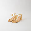 Gianvito Rossi Gold Nadia 60 Block Heel Sandal