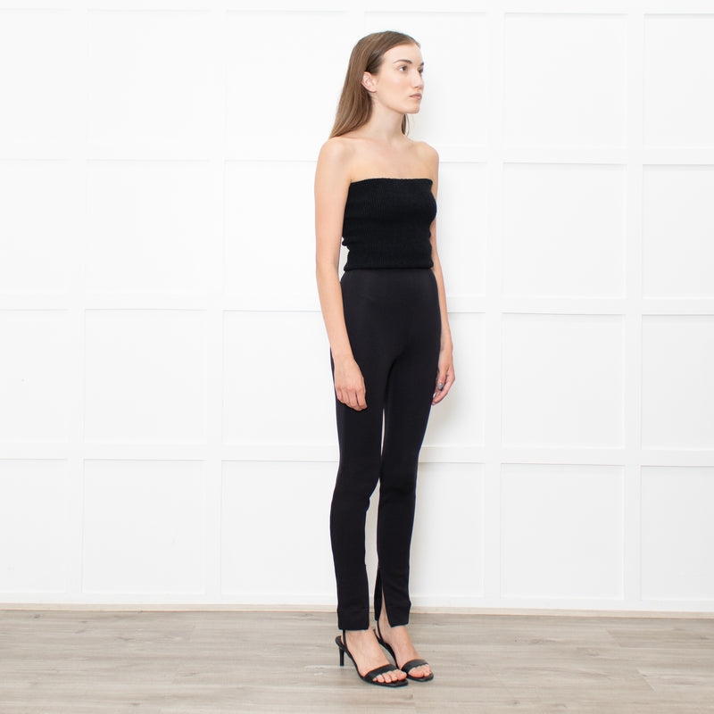 Dolce & Gabbana Black Stretchy Knit Leggings