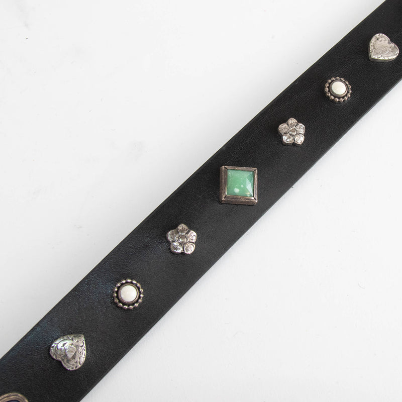 Isabel Marant Black Rhinestone Belt