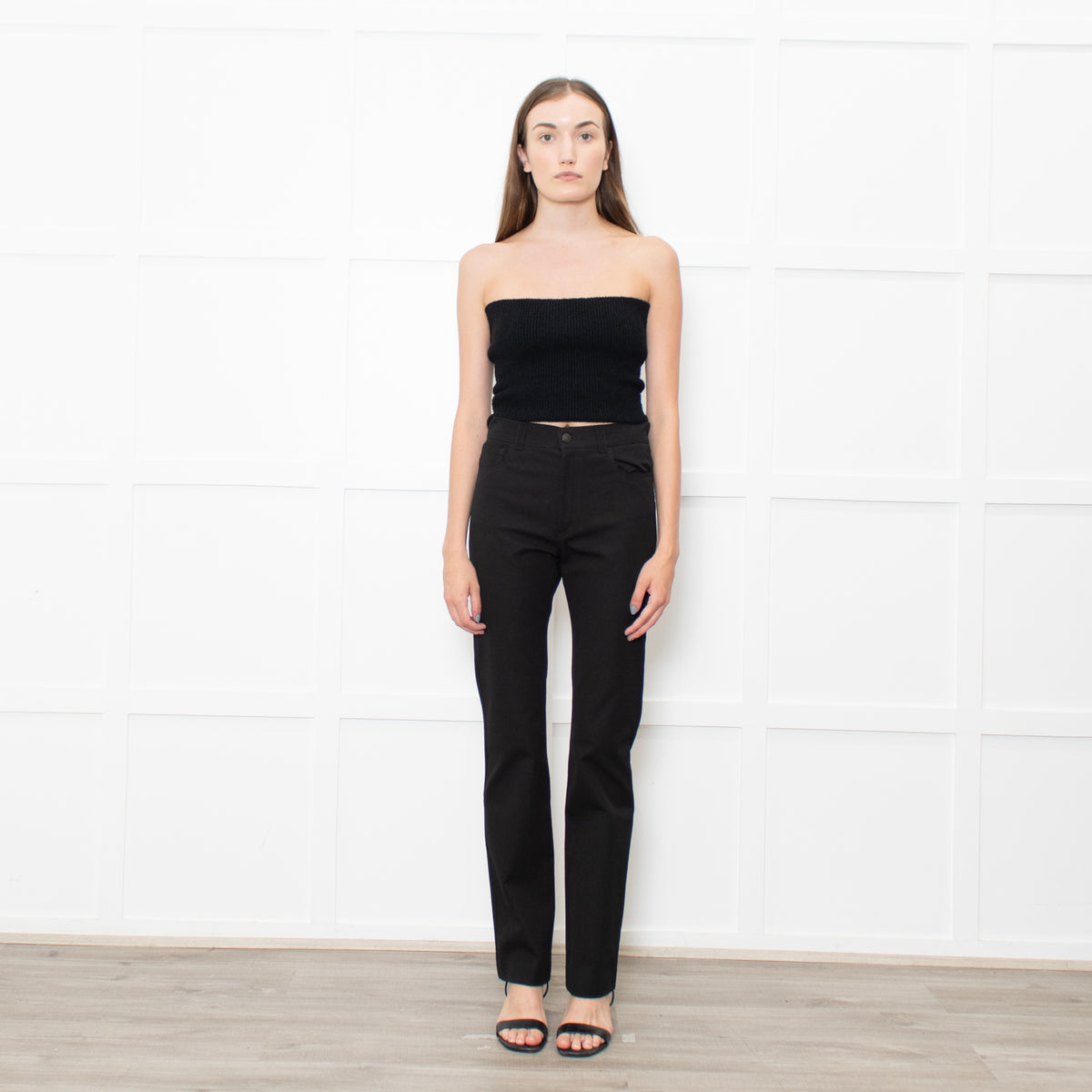 Joseph Black Cotton Blend Stretchy Jeans