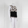 Strenesse Black, White and Beige Flower Print Sleeveless Top