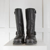 Bottega Veneta Black Leather Mid Calf Boots