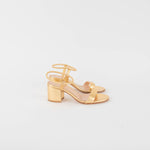Gianvito Rossi Gold Nadia 60 Block Heel Sandal