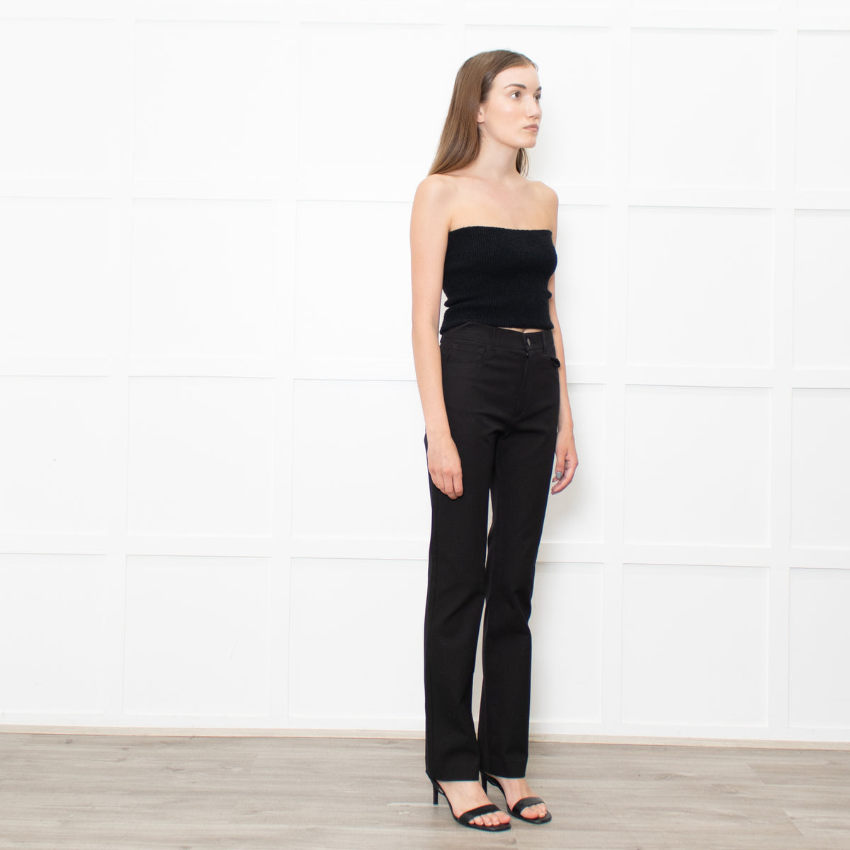 Joseph Black Cotton Blend Stretchy Jeans