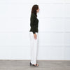Altuzzara Khaki Silver Button Fine Wool Cardigan