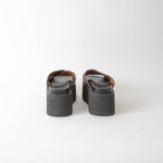 Marni Black Leather Cross Front Mules
