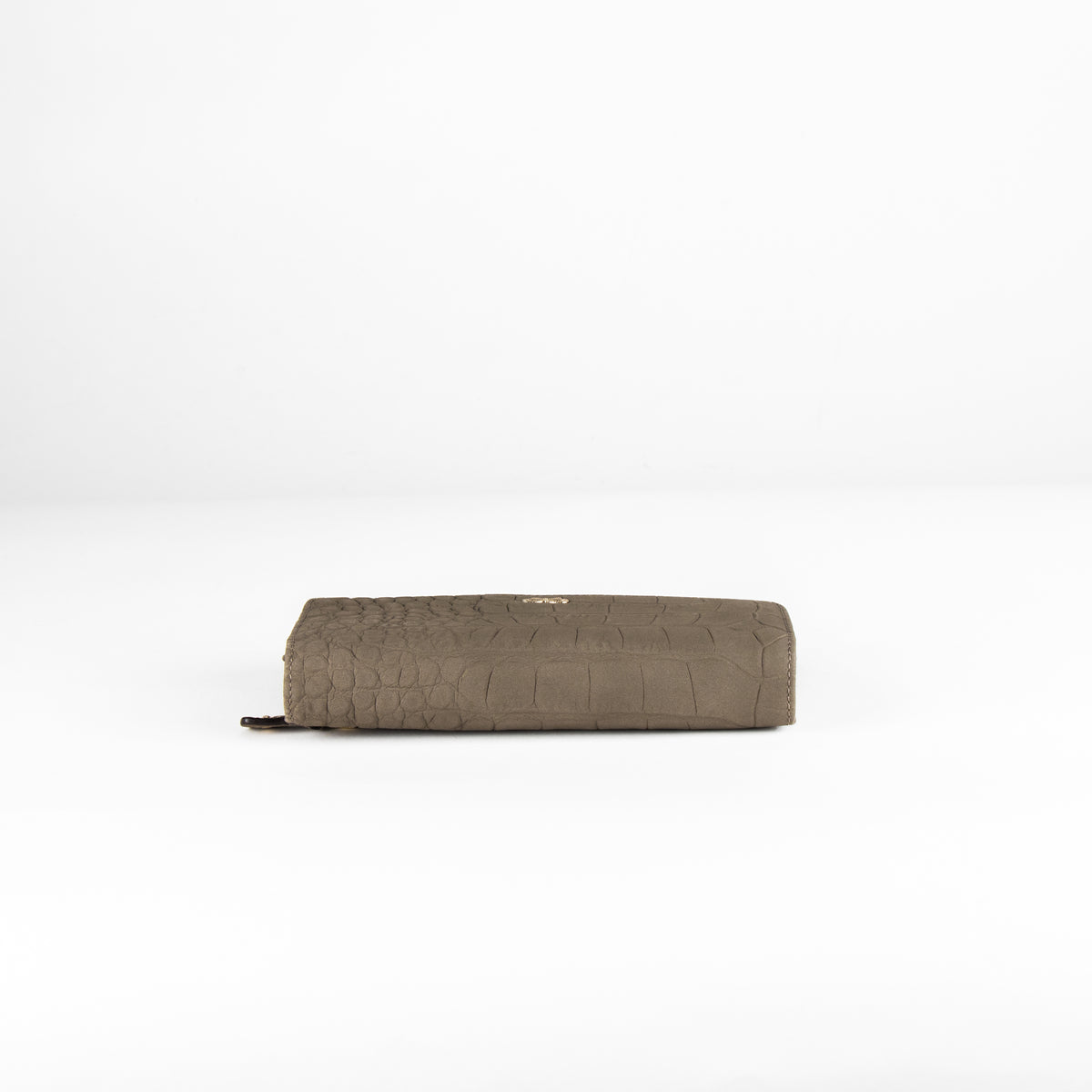 Anya Hindmarch Fawn Grey Embossed Leather Wallet