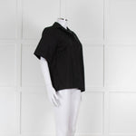 Beatrice B Black Cotton Beaded Shirt