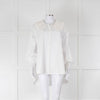 Samsoe Samsoe White Cotton Large Collar Oversized Shirt