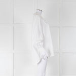 Samsoe Samsoe White Cotton Large Collar Oversized Shirt