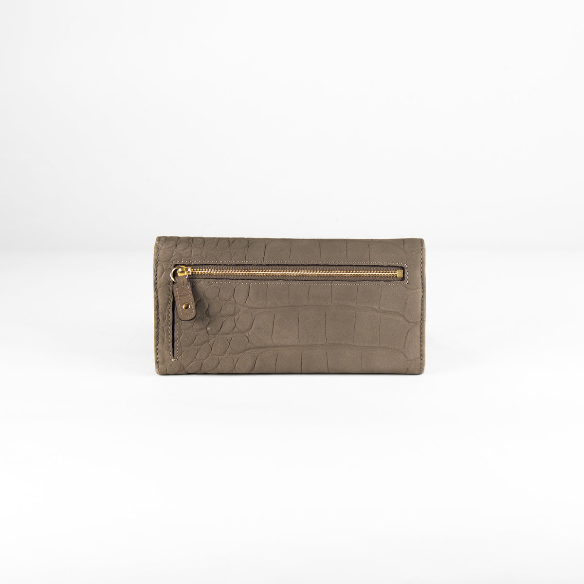 Anya Hindmarch Fawn Grey Embossed Leather Wallet