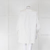 Samsoe Samsoe White Cotton Large Collar Oversized Shirt
