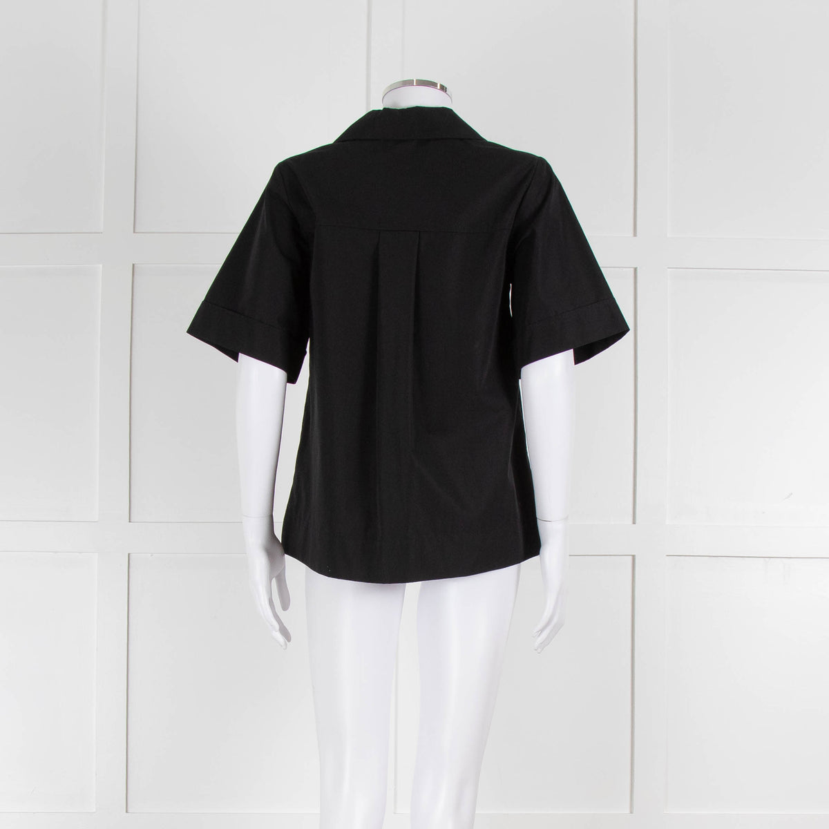 Beatrice B Black Cotton Beaded Shirt