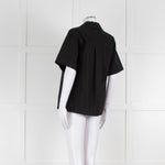 Beatrice B Black Cotton Beaded Shirt